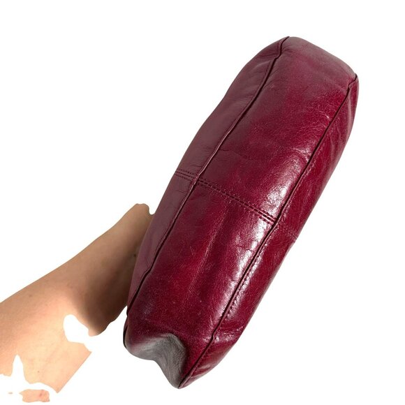 HOBO International Slouchy Shoulder Bag Studded Tassels Merlot Wine Burgundy - Picture 5 of 11